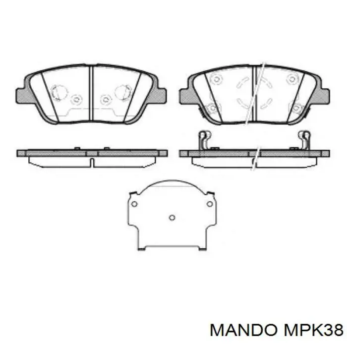 MPK38 Mando Pastillas delanteras