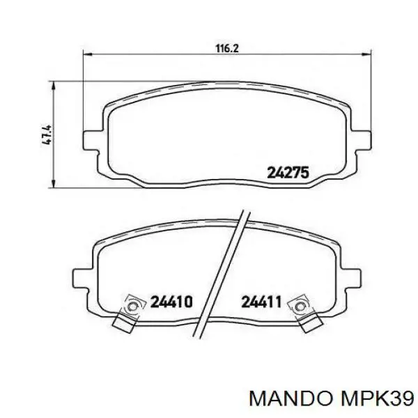 MPK39 Mando Pastillas delanteras