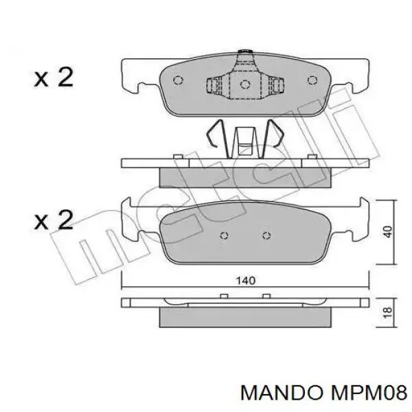 Comprar MPM08 Mando Pastillas de freno traseras