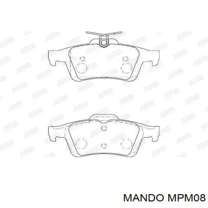 Pastillas de freno traseras MPM08 Mando