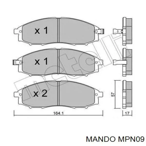 MPN09 Mando pastillas de freno delanteras