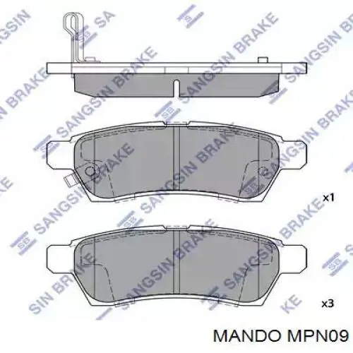 Pastillas de freno delanteras Mando MBF015740