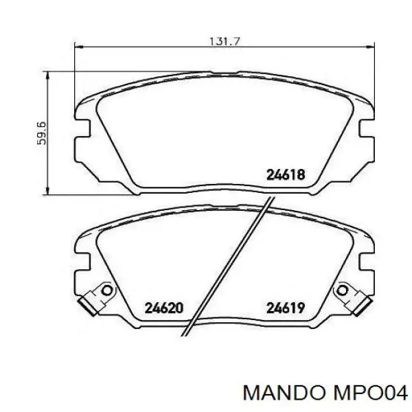 MPO04 Mando pastillas de freno traseras