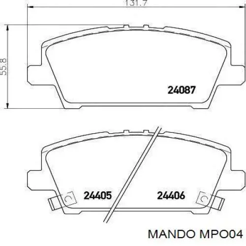 Comprar MPO04 Mando Pastillas de freno traseras