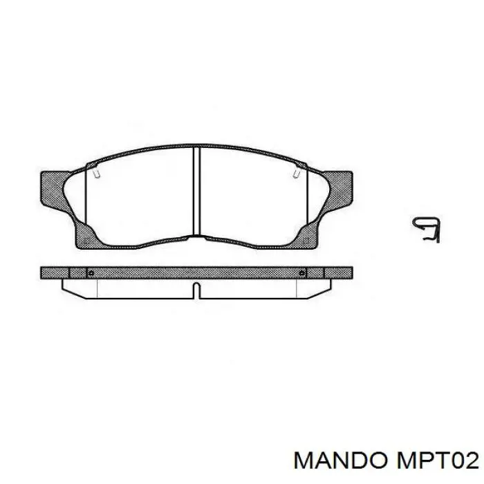 MPT02 Mando pastillas de freno delanteras