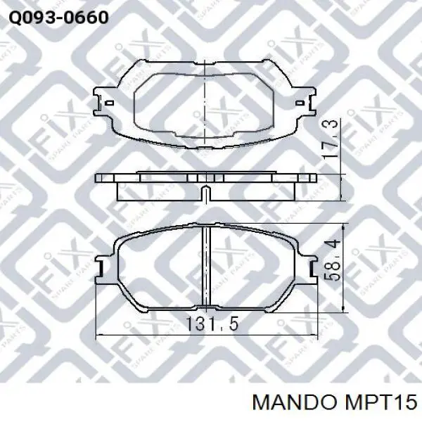 Pastillas freno delanteras Mando MPT15 precio, desde 33,84 EUR