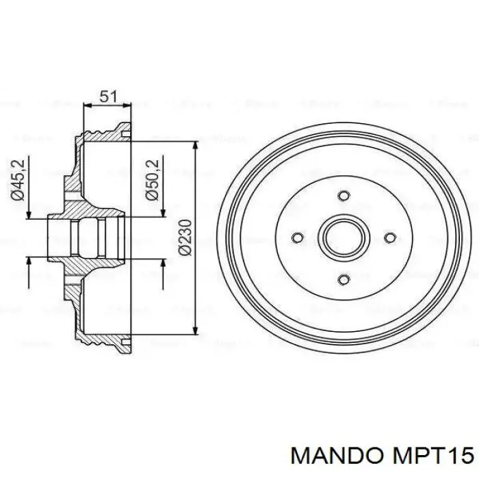 MPT15 Mando Pastillas delanteras