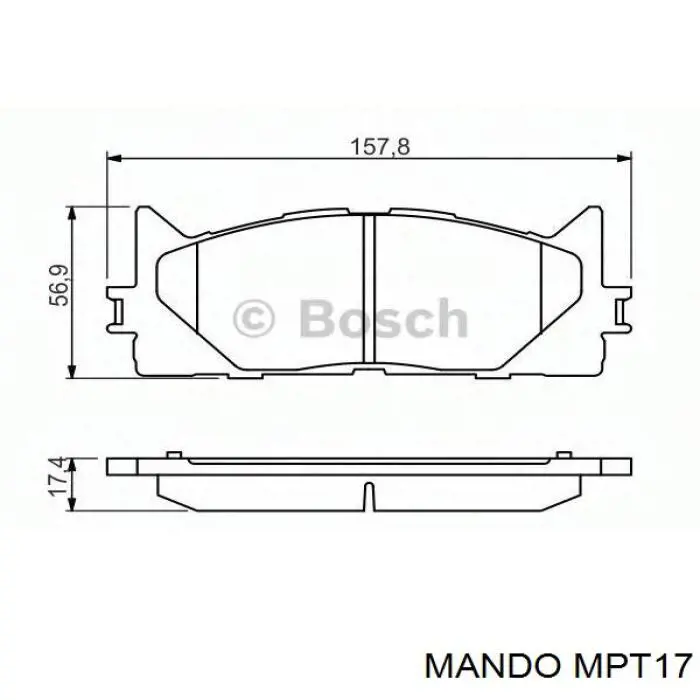 MPT17 Mando Pastillas delanteras
