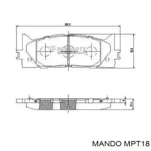 MPT18 Mando Pastillas delanteras