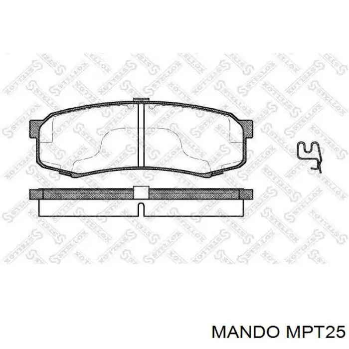MPT25 Mando Pastillas delanteras