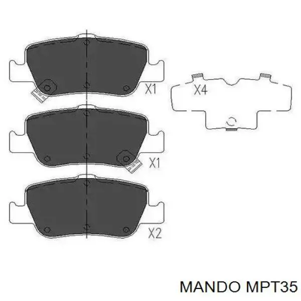 MPT35 Mando pastillas de freno traseras