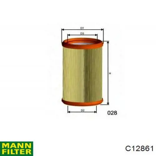 Filtro de aire MANN C12861