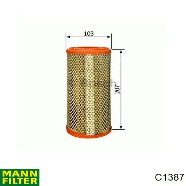 El filtro de aire Mann-Filter C1387 precio, desde 7,00 EUR