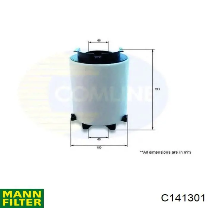 C141301 Mann-Filter filtro de aire