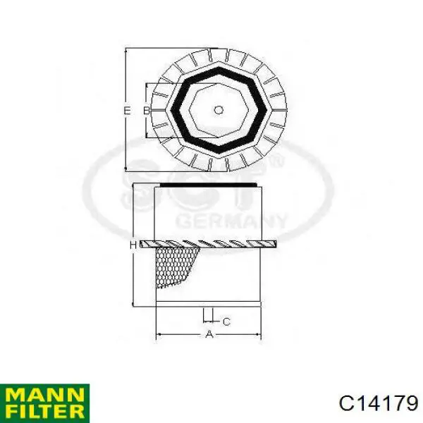 C14179 Mann-Filter filtro de aire