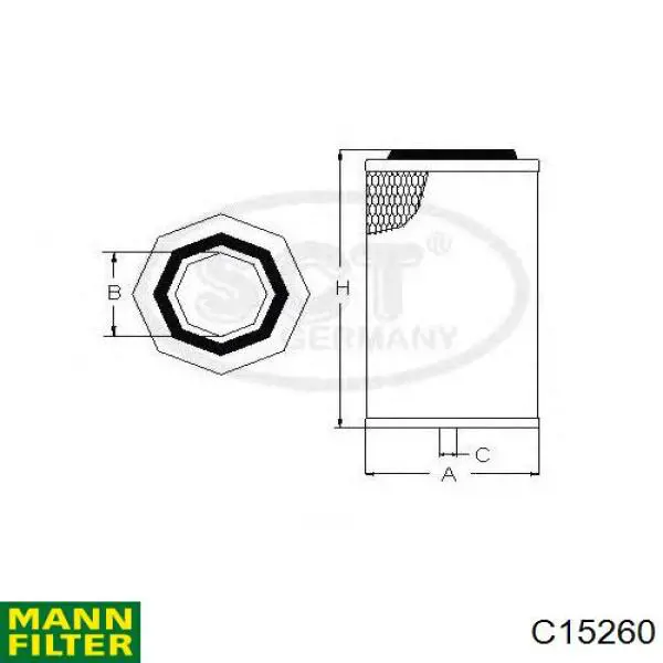 C15260 Mann-Filter filtro de aire