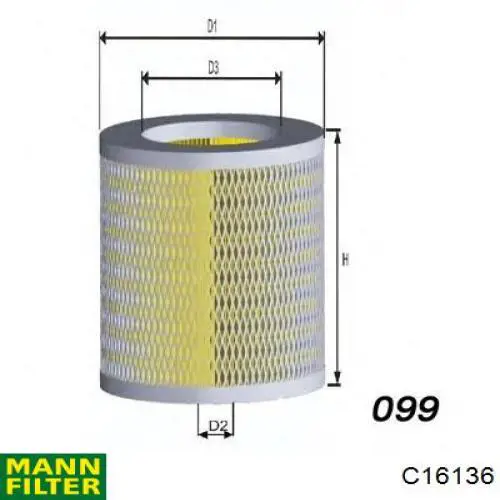 El filtro de aire Mann-Filter C16136 precio, desde 13,31 EUR