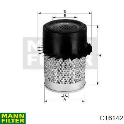 C16142 Mann-Filter Filtro de aire de motor