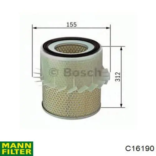 AH20487 John Deere filtro de aire