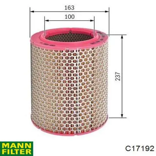 Comprar C17192 Mann-Filter Filtro de aire