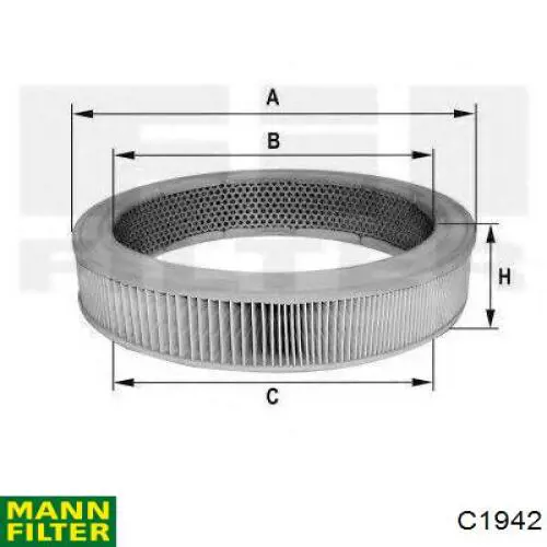 C1942 Mann-Filter filtro de aire