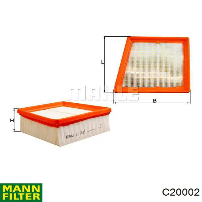 C20002 Mann-Filter filtro de aire