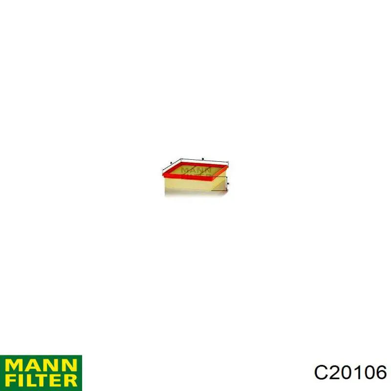 C20106 Mann-Filter Filtro de aire de motor