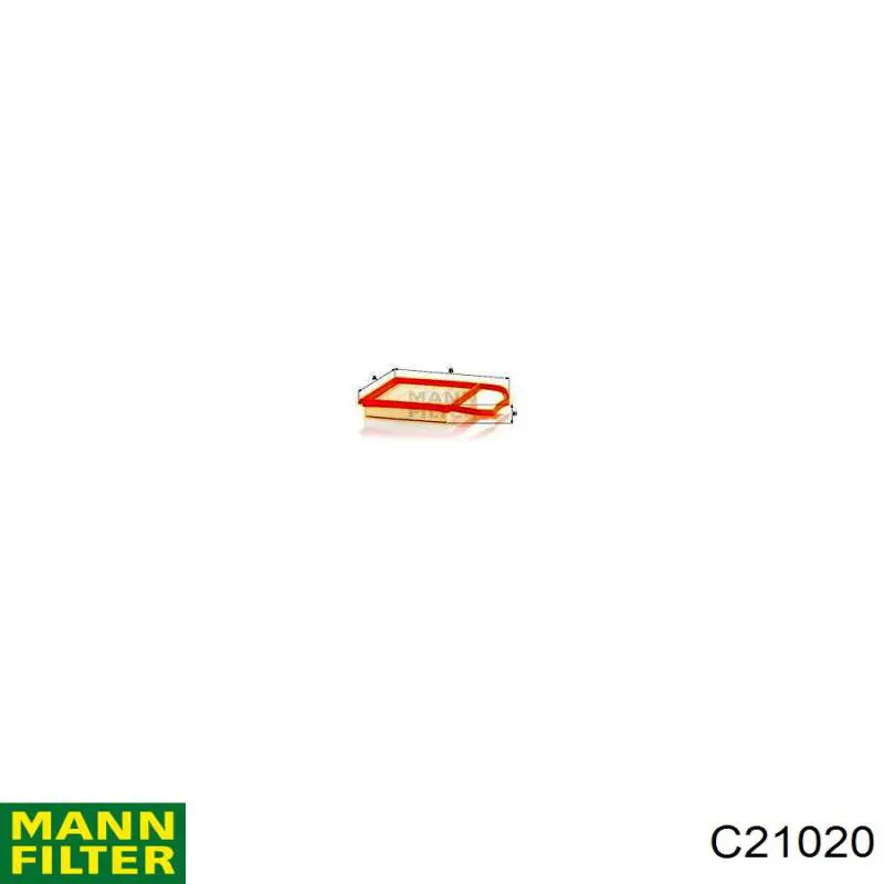 C21020 Mann-Filter Filtro de aire de motor