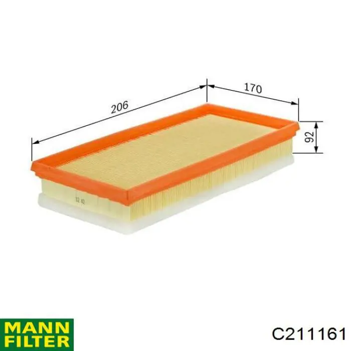 Comprar C211161 Mann-Filter Filtro de aire