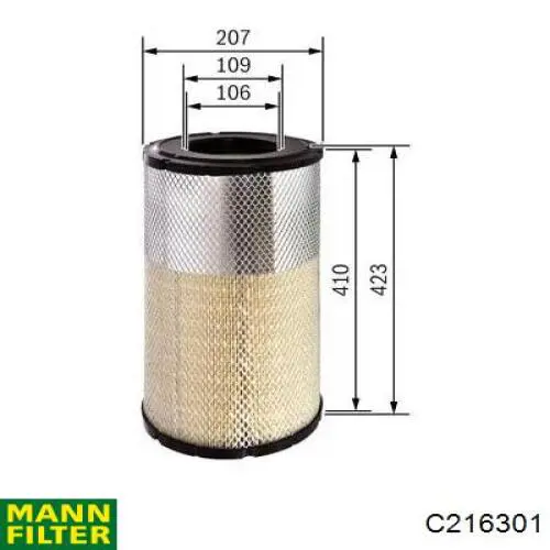 RE504850 John Deere filtro de aire