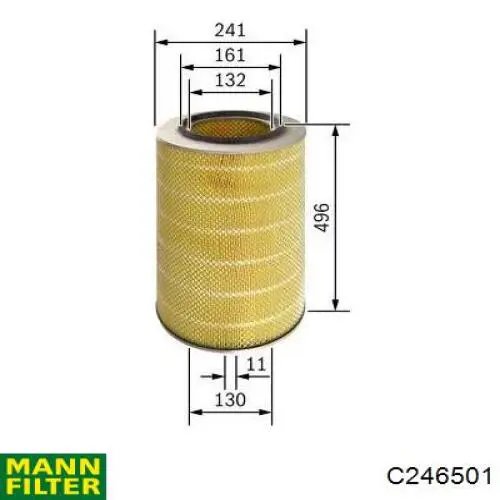 Filtro de aire C246501 Mann-Filter