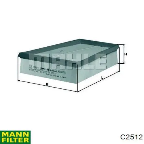 C2512 Mann-Filter Filtro de aire de motor