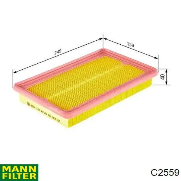 El filtro de aire Mann-Filter C2559 precio, desde 7,43 EUR