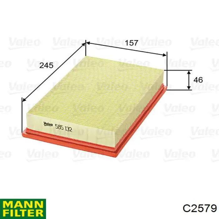 C2579 Mann-Filter filtro de aire