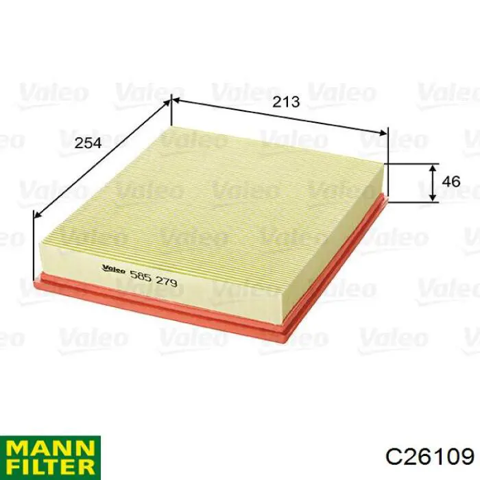 C26109 Mann-Filter filtro de aire
