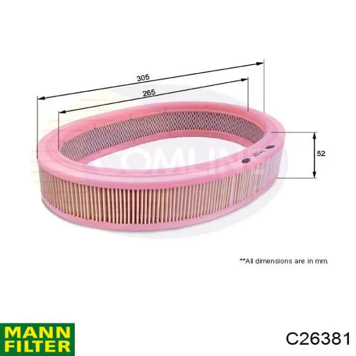 C26381 Mann-Filter filtro de aire