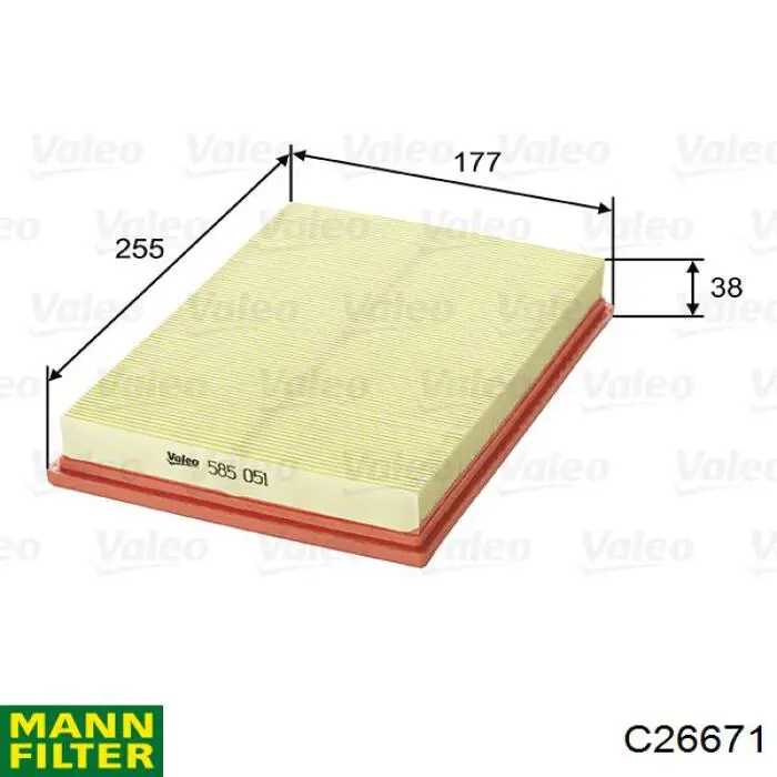 Filtro de aire C26671 Mann-Filter