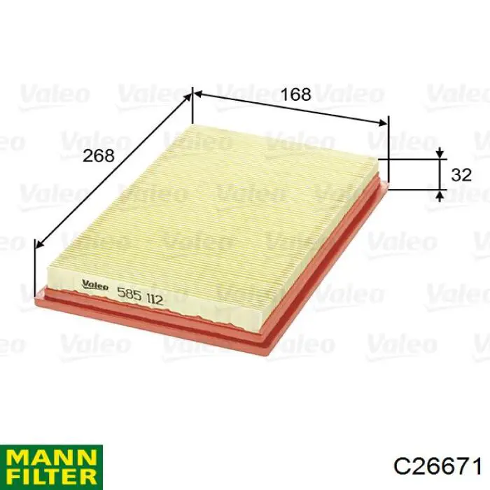 Filtro aire Mann-Filter C26671