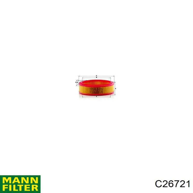 C26721 Mann-Filter filtro de aire