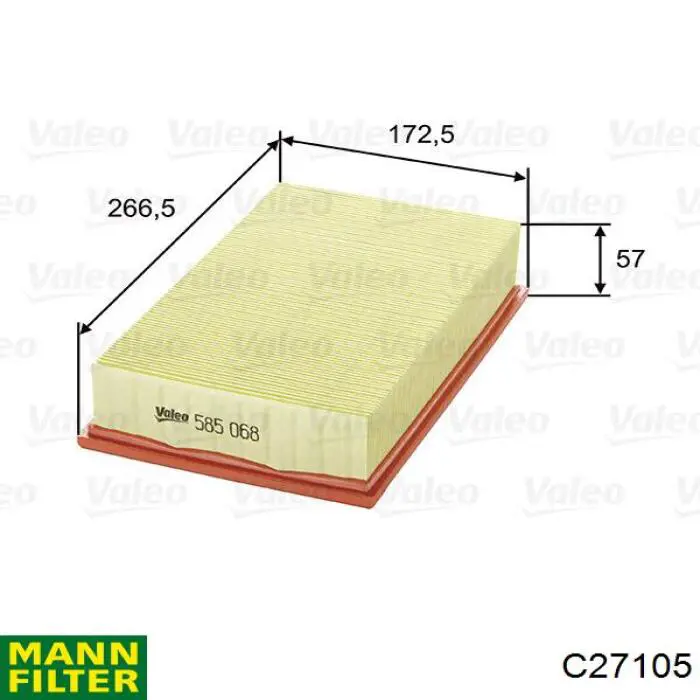 El filtro de aire Mann-Filter C27105 precio, desde 8,41 EUR