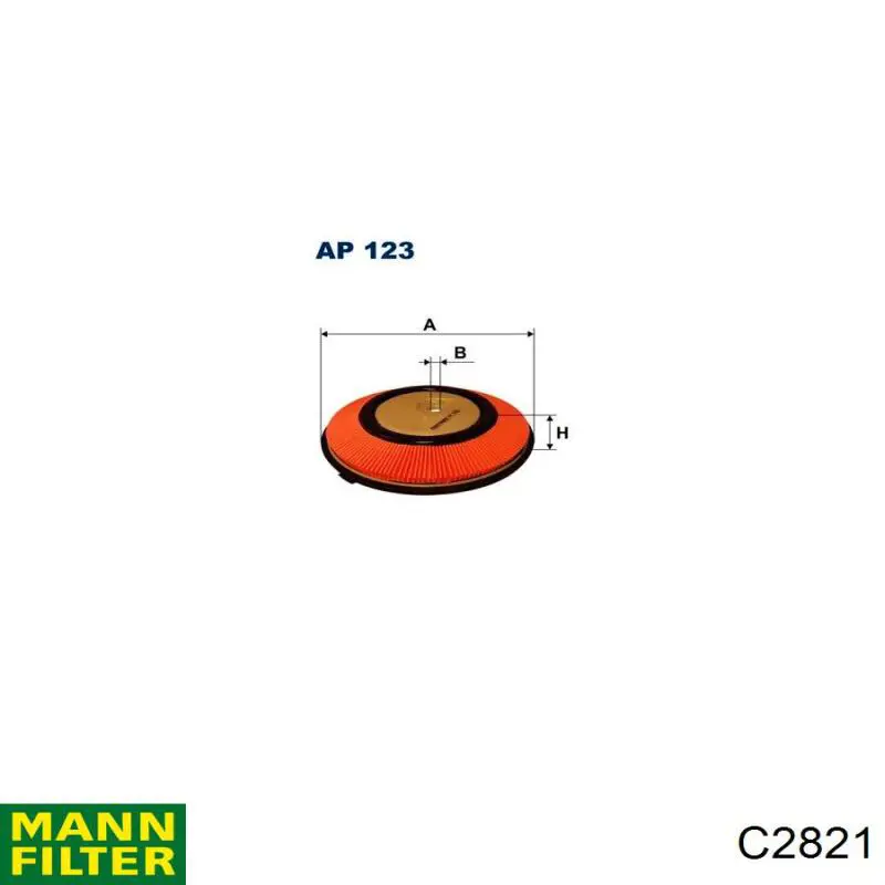 C2821 Mann-Filter filtro de aire