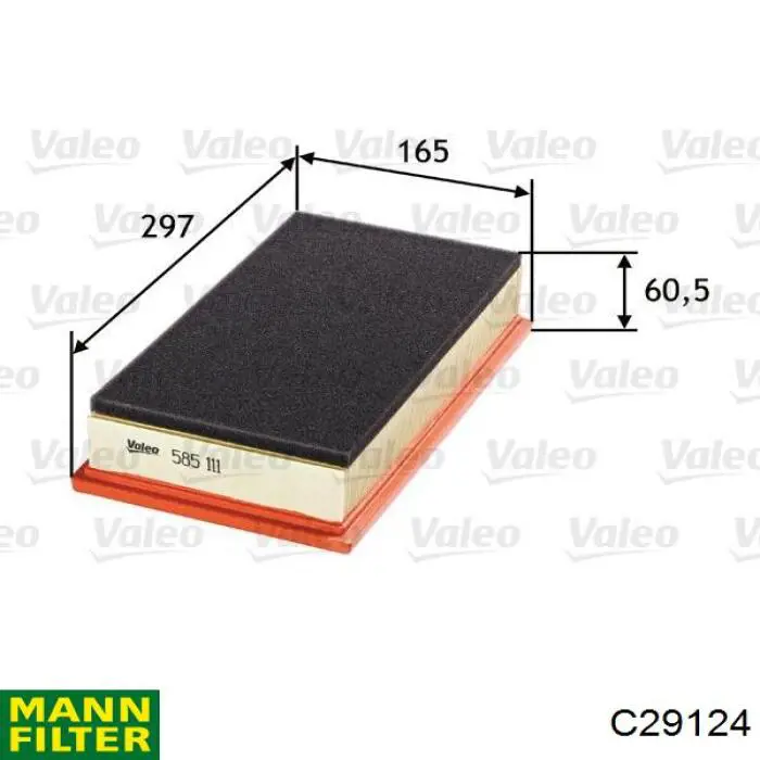 Comprar C29124 Mann-Filter Filtro de aire