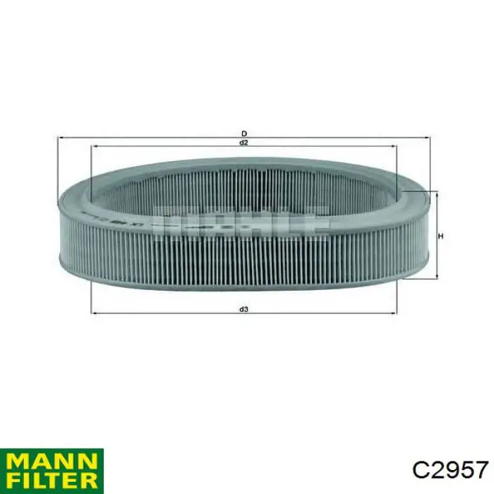 C2957 Mann-Filter filtro de aire