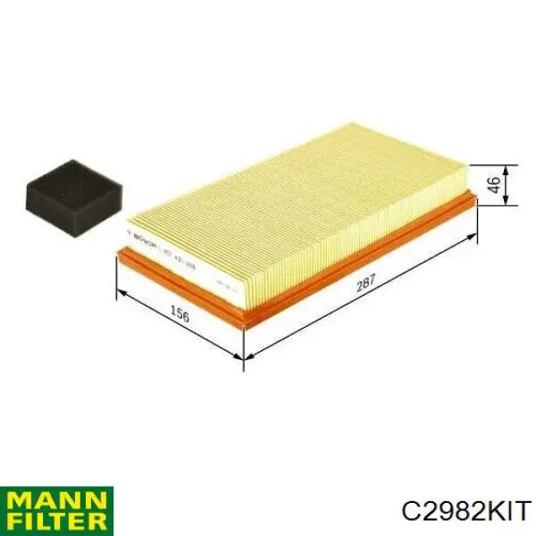 Filtro aire Mann-Filter C2982KIT