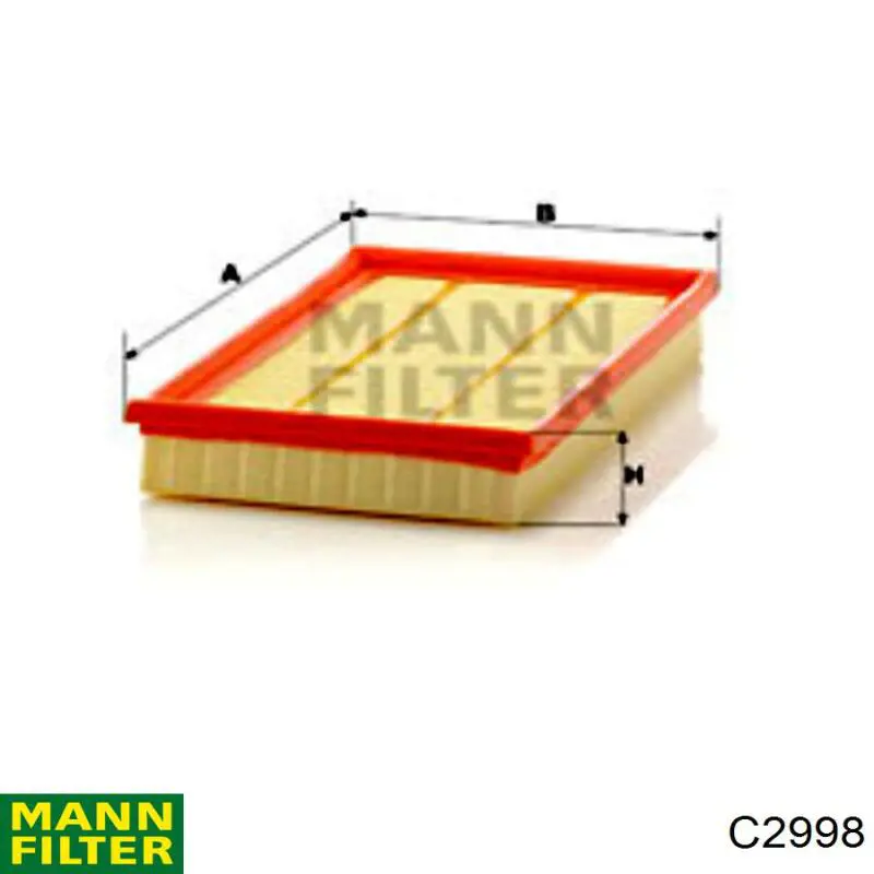 C2998 Mann-Filter filtro de aire