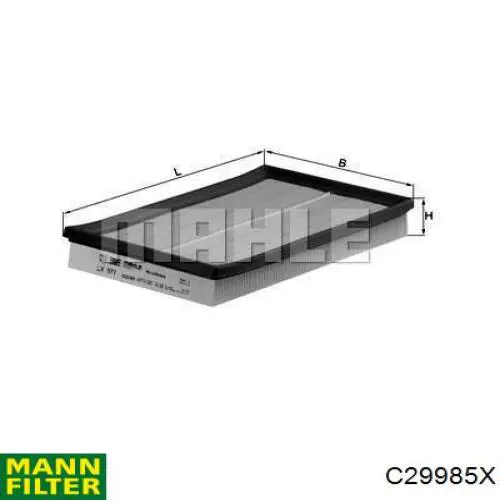 C29985X Mann-Filter Filtro de aire de motor