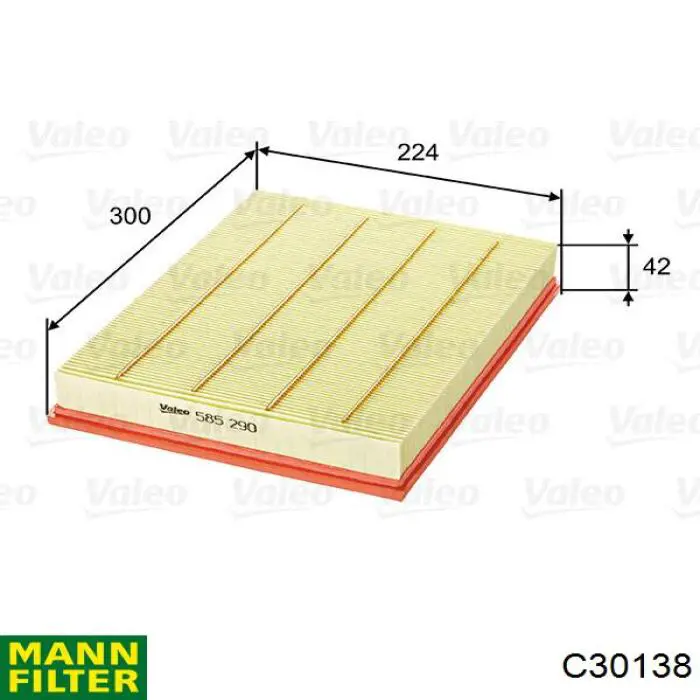 Comprar C30138 Mann-Filter Filtro de aire