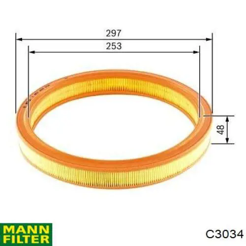 El filtro de aire Mann-Filter C3034 precio, desde 6,31 EUR