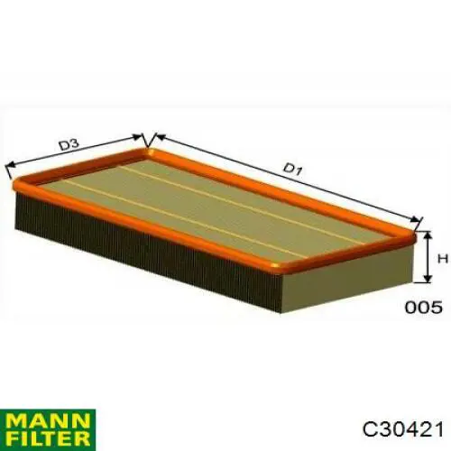 8671002475 Renault (RVI) Filtro de aire de motor
