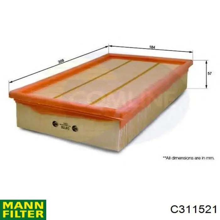 C311521 Mann-Filter filtro de aire